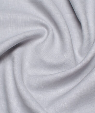 Linen Club 40 LEA Solids European Linen Suiting Fabric (Light Grey)