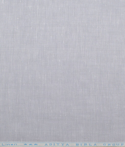 Linen Club 40 LEA Solids European Linen Suiting Fabric (Light Grey)