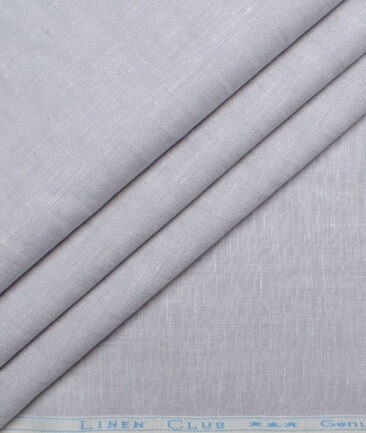 Linen Club 40 LEA Solids European Linen Suiting Fabric (Light Grey)