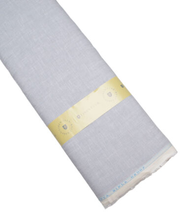 Linen Club 40 LEA Solids European Linen Suiting Fabric (Light Grey)
