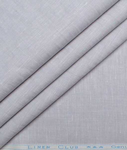 Linen Club 40 LEA Solids European Linen Suiting Fabric (Light Grey)
