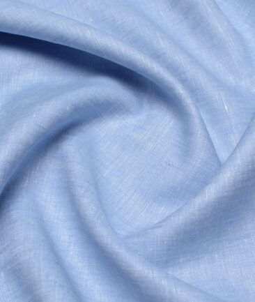 Linen Club 40 LEA Solids European Linen Suiting Fabric (Sky Blue)
