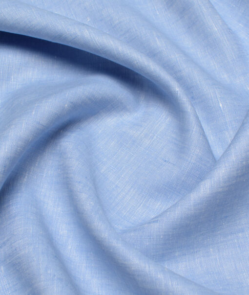 Linen Club 40 LEA Solids European Linen Suiting Fabric (Sky Blue)