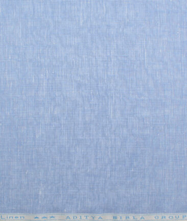 Linen Club 40 LEA Solids European Linen Suiting Fabric (Sky Blue)