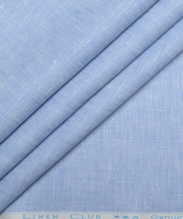 Linen Club 40 LEA Solids European Linen Suiting Fabric (Sky Blue)