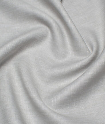 Linen Club 40 LEA Solids European Linen Suiting Fabric (Light Pistachios Grey)