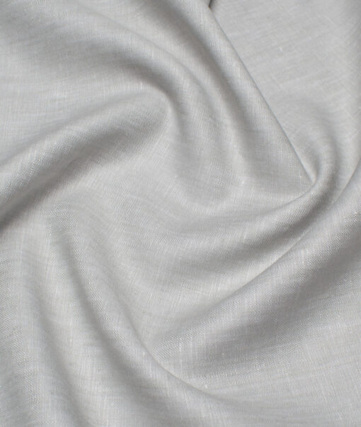 Linen Club 40 LEA Solids European Linen Suiting Fabric (Light Pistachios Grey)