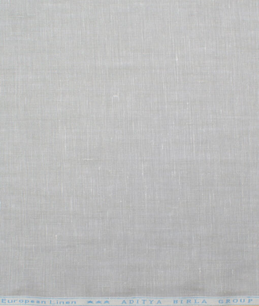 Linen Club 40 LEA Solids European Linen Suiting Fabric (Light Pistachios Grey)