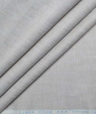 Linen Club 40 LEA Solids European Linen Suiting Fabric (Light Pistachios Grey)