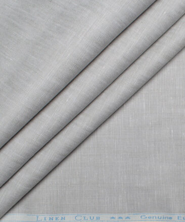 Linen Club 40 LEA Solids European Linen Suiting Fabric (Light Pistachios Grey)