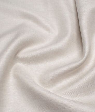 Linen Club 40 LEA Self Design European Linen Suiting Fabric (Almond Beige)