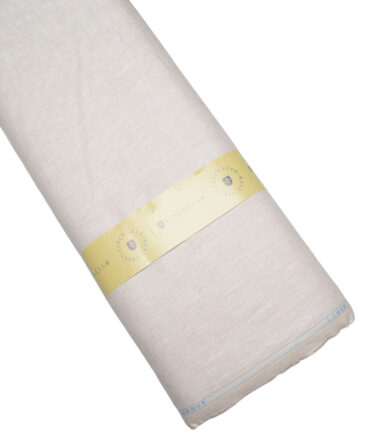 Linen Club 40 LEA Self Design European Linen Suiting Fabric (Almond Beige)
