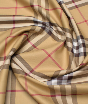 Premier Mills 2 Ply 50's Giza Cotton Checks Shirting Fabric (Harvest Gold)