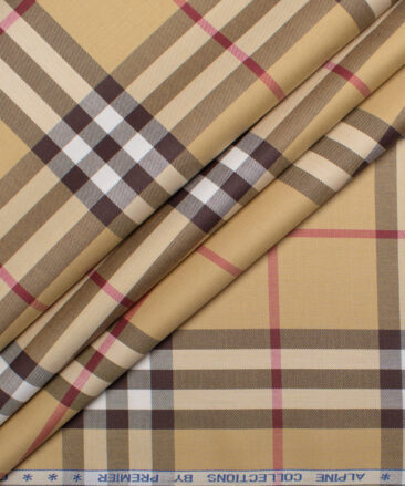 Premier Mills 2 Ply 50's Giza Cotton Checks Shirting Fabric (Harvest Gold)