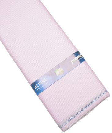 Premier Mills 2 Ply 50's Giza Cotton Checks Shirting Fabric (Pink)