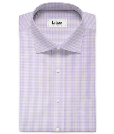 Premier Mills 2 Ply 50's Giza Cotton Checks Shirting Fabric (Light Purple)