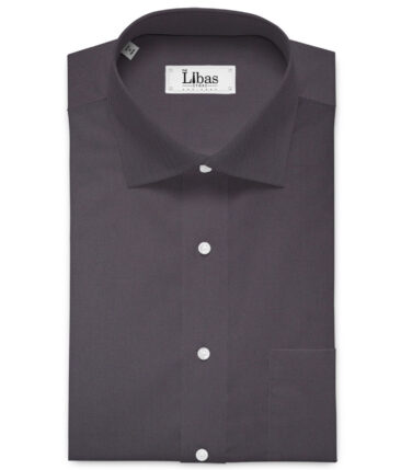 Luhtai  Cotton Solids Shirting Fabric (Dark Grey)