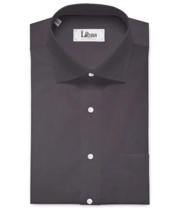 Luhtai  Cotton Solids Shirting Fabric (Dark Grey)