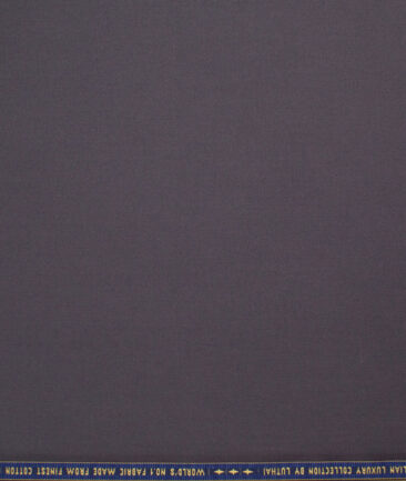 Luhtai  Cotton Solids Shirting Fabric (Dark Grey)
