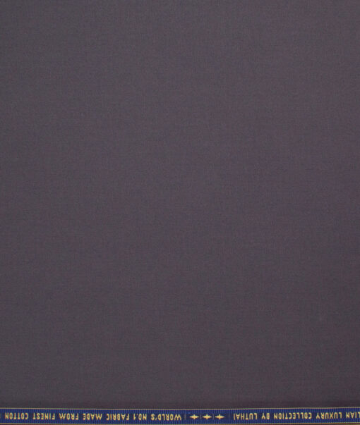 Luhtai  Cotton Solids Shirting Fabric (Dark Grey)