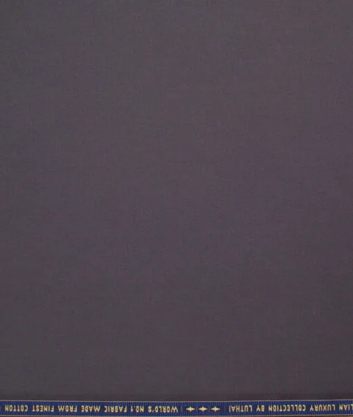 Luhtai  Cotton Solids Shirting Fabric (Dark Grey)