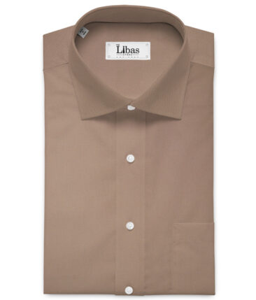 Luhtai  Cotton Solids Shirting Fabric (Pale Taupe Brown)
