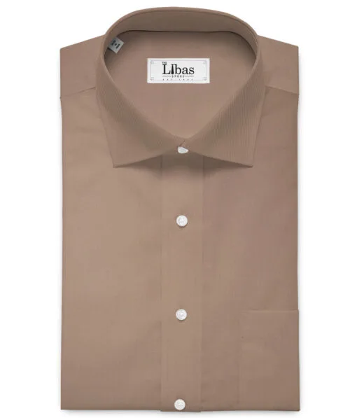 Luhtai  Cotton Solids Shirting Fabric (Pale Taupe Brown)