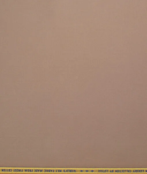 Luhtai  Cotton Solids Shirting Fabric (Pale Taupe Brown)