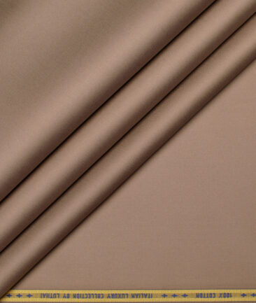 Luhtai  Cotton Solids Shirting Fabric (Pale Taupe Brown)