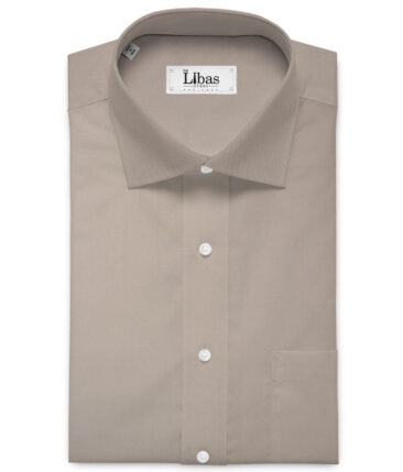 Luhtai  Cotton Solids Shirting Fabric (Soft Amber Brown)