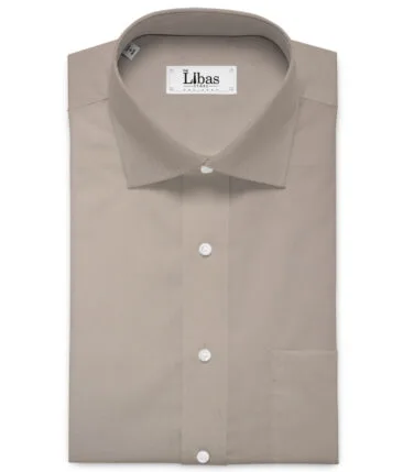 Luhtai  Cotton Solids Shirting Fabric (Soft Amber Brown)
