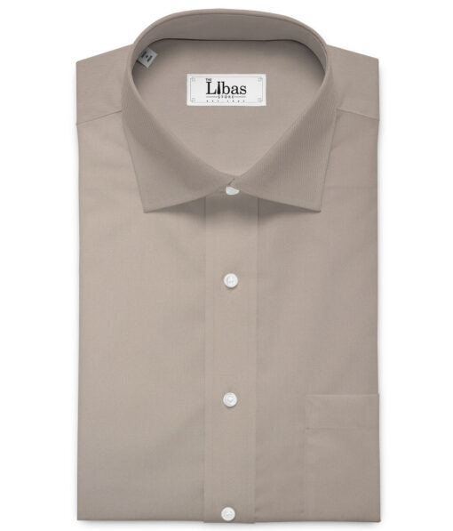 Luhtai  Cotton Solids Shirting Fabric (Soft Amber Brown)