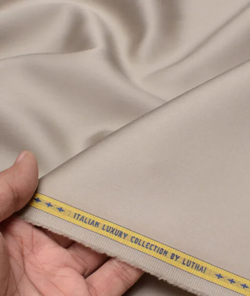 Luhtai  Cotton Solids Shirting Fabric (Soft Amber Brown)