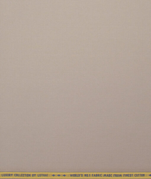 Luhtai  Cotton Solids Shirting Fabric (Soft Amber Brown)