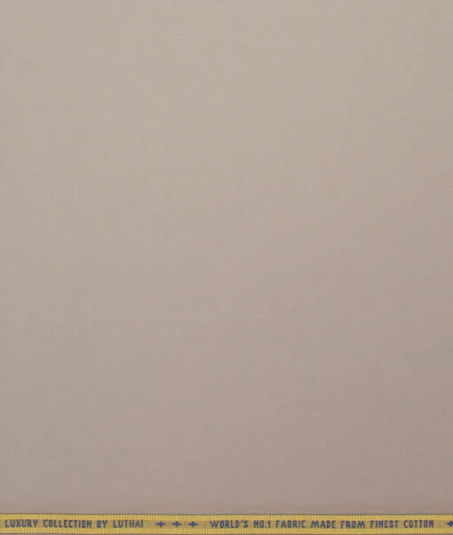Luhtai  Cotton Solids Shirting Fabric (Soft Amber Brown)