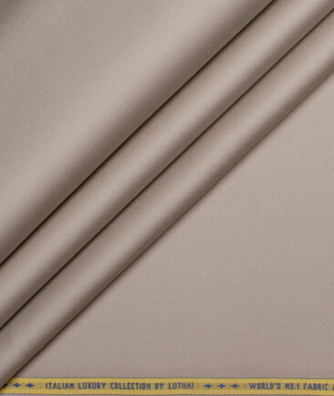 Luhtai  Cotton Solids Shirting Fabric (Soft Amber Brown)