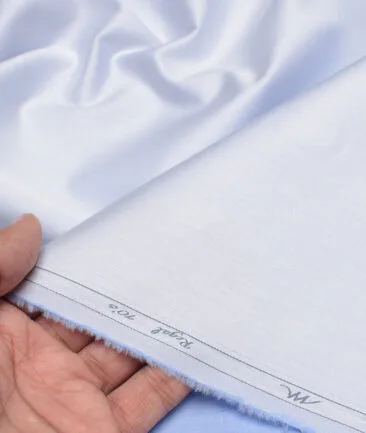 Tessitura Monti 2 Ply 70's Giza Cotton Solids Shirting Fabric (Sky Blue)