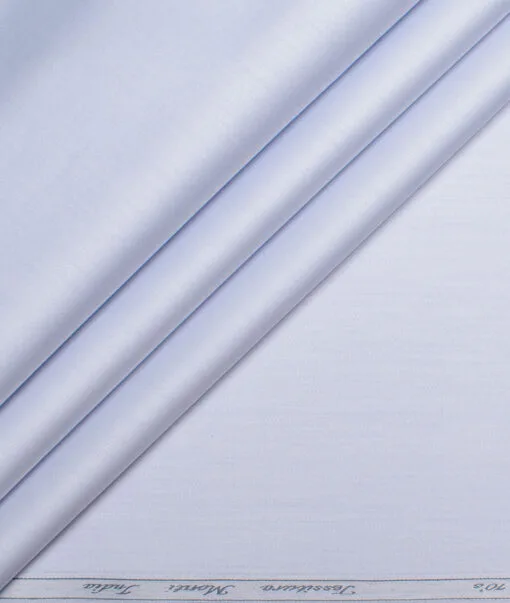Tessitura Monti 2 Ply 70's Giza Cotton Solids Shirting Fabric (Sky Blue)