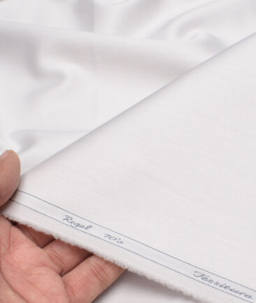 Tessitura Monti 2 Ply 70's Giza Cotton Solids Shirting Fabric (Light Grey)