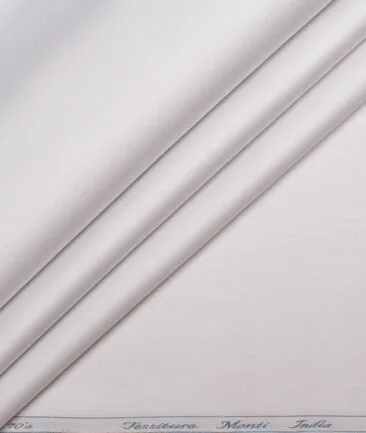Tessitura Monti 2 Ply 70's Giza Cotton Solids Shirting Fabric (Light Grey)