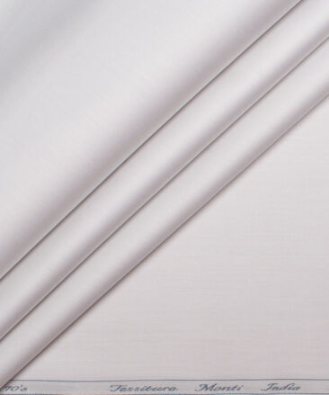 Tessitura Monti 2 Ply 70's Giza Cotton Solids Shirting Fabric (Light Grey)