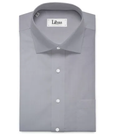 Tessitura Monti 2 Ply 70's Giza Cotton Solids Shirting Fabric (Silver Grey)