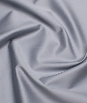 Tessitura Monti 2 Ply 70's Giza Cotton Solids Shirting Fabric (Silver Grey)