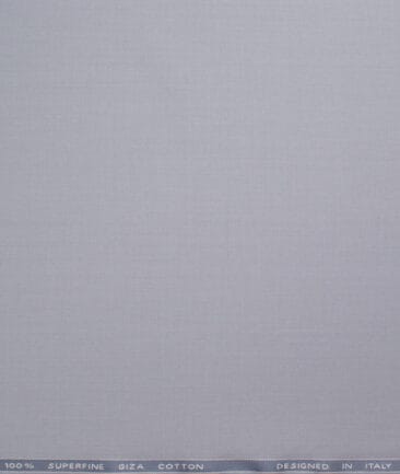 Tessitura Monti 2 Ply 70's Giza Cotton Solids Shirting Fabric (Silver Grey)