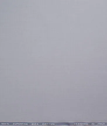 Tessitura Monti 2 Ply 70's Giza Cotton Solids Shirting Fabric (Silver Grey)