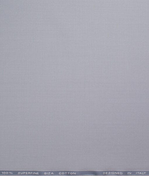 Tessitura Monti 2 Ply 70's Giza Cotton Solids Shirting Fabric (Silver Grey)