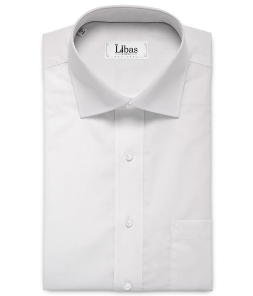 Tessitura Monti 2 Ply 70's Giza Cotton Solids Shirting Fabric (White)