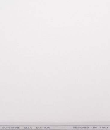 Tessitura Monti 2 Ply 70's Giza Cotton Solids Shirting Fabric (White)