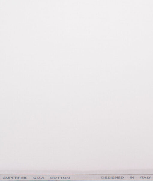 Tessitura Monti 2 Ply 70's Giza Cotton Solids Shirting Fabric (White)