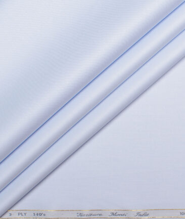 Tessitura Monti 2 Ply 140's Supima Cotton Solids Shirting Fabric (Sky Blue)